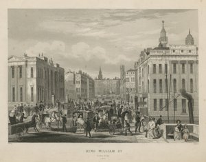 Forgalmas utcai jelenet a King William Streeten