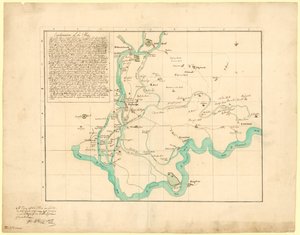 Az 1721-re tervezett terv másolata, amely egy új folyót hozna Uxbridge-ből, javítva, 1766. február 6. alkotó: English School