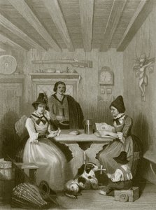 Családi jelenet Tirolban alkotó: English School