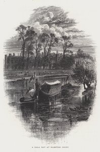 Gálanap a Hampton Courtban, Richmond upon Thamesben alkotó: English School