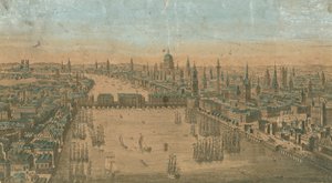 Vitorlás hajók általános képe a Temze vizein alkotó: English School