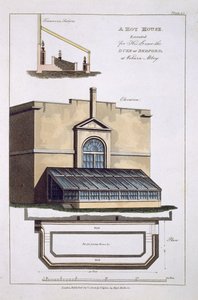 Egy melegház, amelyet Őkegyelmének, Bedford hercegének végeztek ki a woburni apátságban, 1806 alkotó: English School