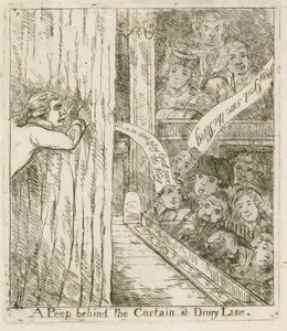 Bepillantás a függöny mögé a Drury Lane-nél; rajzfilm alkotó: English School