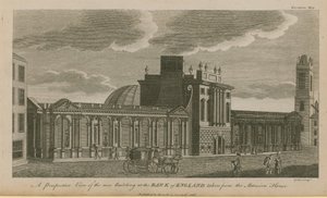 A Bank of England új épületének perspektivikus képe alkotó: English School