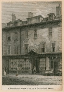 Egy figyelemre méltó régi ház a Leadenhall Streeten, Londonban alkotó: English School
