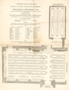A londoni Guildhall asztalainak ábrázolása 1852. december 8-án alkotó: English School