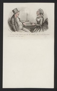"Nagyon szép képet vágott, Mr. Caudle. Ó, bárcsak látná magát olyannak, mint én" (színes metszet) alkotó: English School
