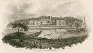 Kilátás a londoni Greenwich Kórházra alkotó: English School