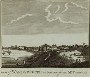 Wandsworth kilátása Surreyben alkotó: English School