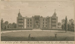 Kilátás a charltoni kastélyra, amelyet Sir Adam Newton épített alkotó: English School
