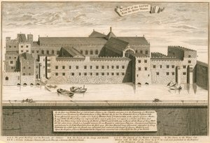Kilátás a Savoyára, Londonban, a Temze felől alkotó: English School