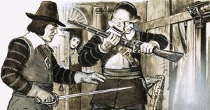A szobalány figyelmeztetése nyomán II. Károly király titkos rejtekhelyére sietett alkotó: English School