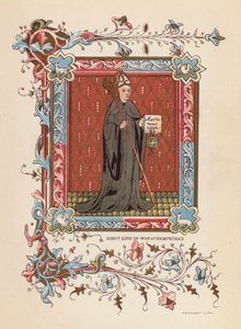 John of Wheathampstead apát (színes litográfia) alkotó: English School