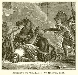 I. Vilmos balesete Mantesben, 1087 alkotó: English School