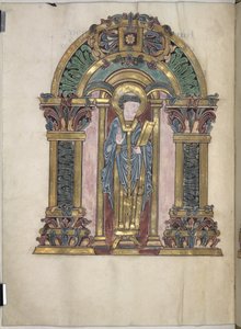 Hozzáadás. 49598, f.97v, St Swithun, Szent Aethelwold áldása, 971-984 (vellum) alkotó: English School