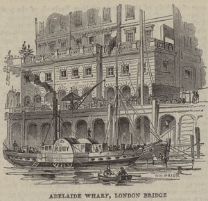 Adelaide Wharf, London Bridge alkotó: English School