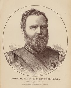 Sir F B P Seymour admirális, GCB, jelenleg Lord Alcester (metszet) alkotó: English School