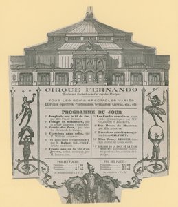 A Cirque Fernando hirdetése alkotó: English School