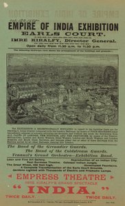 Hirdetés az Empire of India kiállításhoz, Earls Court alkotó: English School