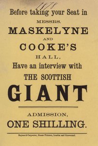 Maskelyne urak és Cookes Hall hirdetése alkotó: English School