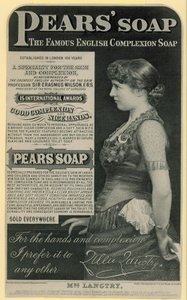 A Pears Soap reklámja Lillie Langtry színésznővel alkotó: English School