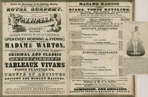 A The Walhalla hirdetése, Leicester Square, Madame Warton irányításával