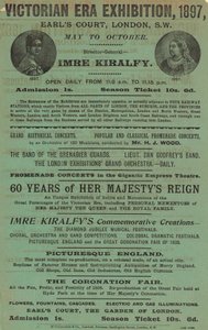 A Victorian Era Exhibition hirdetése, 1897, Earls Court alkotó: English School