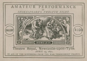 Shakespeare tizenkettedik éjszakája amatőr előadásának hirdetése alkotó: English School