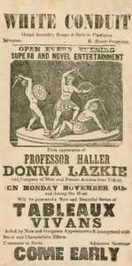 Anzeige für Unterhaltung im White Conduit House, Islington, London