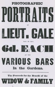 Gale hadnagy fényképes portréinak hirdetése alkotó: English School