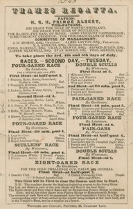 A Temze Regatta reklámja, 1843 alkotó: English School