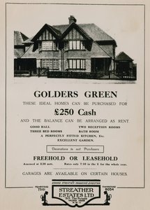Golders Green-i ház vásárlásának hirdetése alkotó: English School