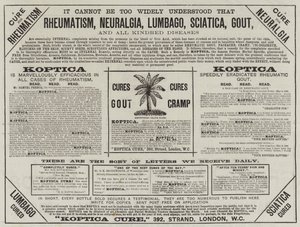 Reklám, Koptica Cure (metszet) alkotó: English School