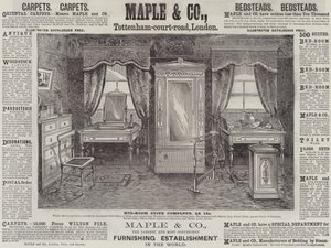 Reklám, Maple and Company (metszet) alkotó: English School