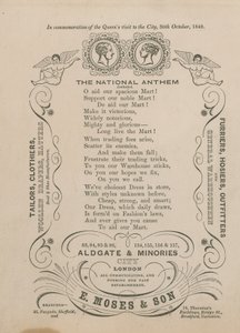 E Moses & Son reklámja alkotó: English School