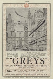 Werbung für Greys Zigaretten