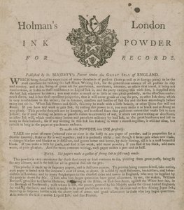 A Holmans London Ink Powder for Records reklámja alkotó: English School