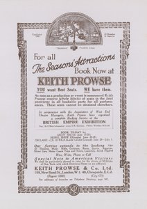 Keith Prowse reklámja alkotó: English School