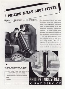 Philips X-Ray Shoe Fitter reklámja, 1930-as évek alkotó: English School