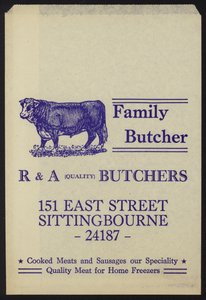 Werbung für R & A Butchers