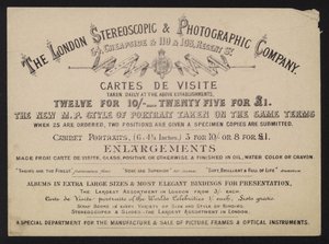 A London Stereoscopic and Photography Company reklámja alkotó: English School