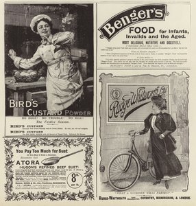A The Graphic Christmas Number 1896-ból terjedő reklámok