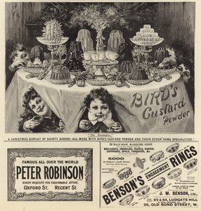 A The Graphic Christmas Number 1897-ből terjedő reklámok alkotó: English School