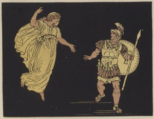 Aeneas és Creusa árnyéka (színes litho) alkotó: English School