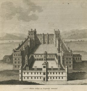 A Chelsea College légi felvétele alkotó: English School