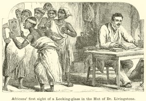 Az afrikaiak első pillantása egy szemüvegre Dr. Livingstone kunyhójában alkotó: English School