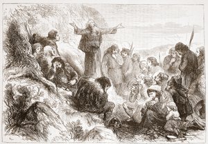 Albigens imádók a Rhone partján, illusztráció: James Aitken Wylie (1808-1890) A protestantizmus története című könyvéből, pub. 1878 alkotó: English School