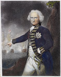 Alexander Hood, Bridport vikomt (színes metszet) alkotó: English School