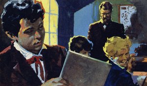 Sándort szigorú nagyapja tanította, és érdeklődni kezdett a beszéd iránt alkotó: English School