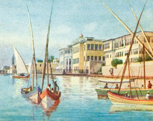 Alexandria, Ras-et-Tin (színes litográfia) alkotó: English School